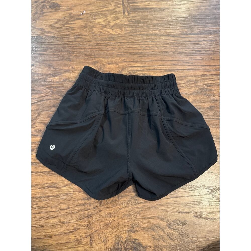 Lululemon Tracker Short 4" Black Sz 4 Athletic Running Yoga